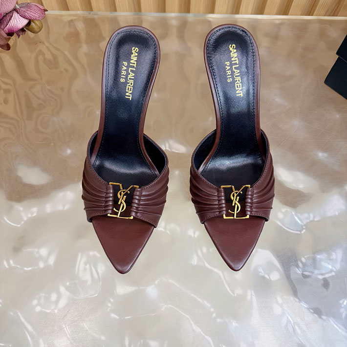 最高級サンローランスーパーコピー Saint Laurent バビロン ミュール スムースレザー ブラウン 2631202 サン ローラン アウトレット 値段 - 画像 (3)