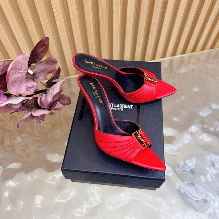 最高級サンローランスーパーコピー Saint Laurent バビロン ミュール スムースレザー レッド 2631203 サン ローラン アウトレット店舗 - 画像 (9)
