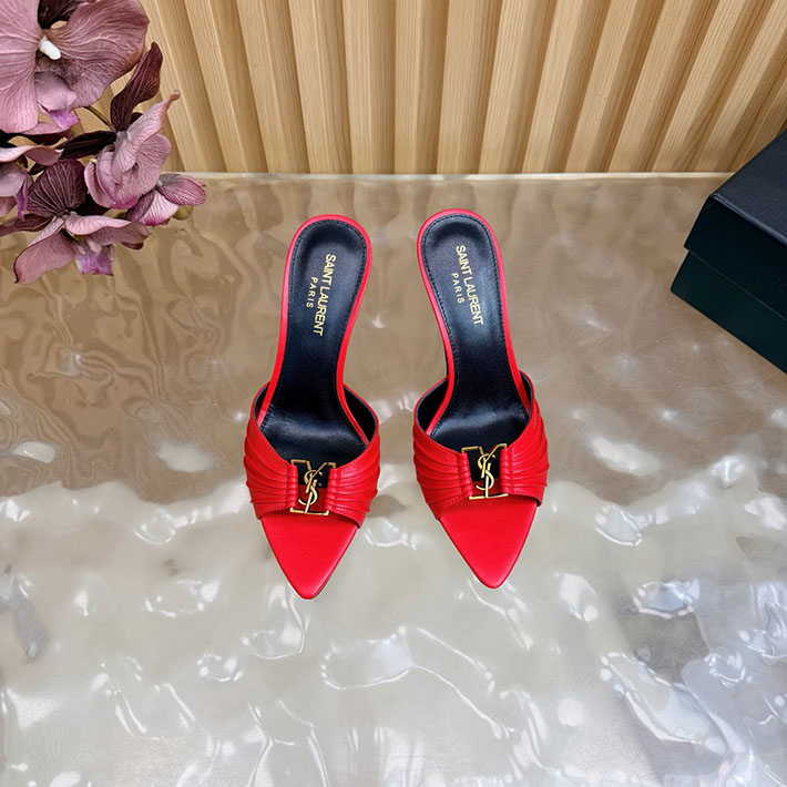 最高級サンローランスーパーコピー Saint Laurent バビロン ミュール スムースレザー レッド 2631203 サン ローラン アウトレット店舗 - 画像 (8)