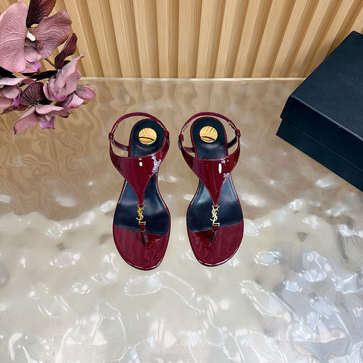 最高級サンローランスーパーコピー Saint Laurent カサンドラ サンダル スムースレザー レッド 2631204 サン ローラン サンダル レディース - 画像 (7)