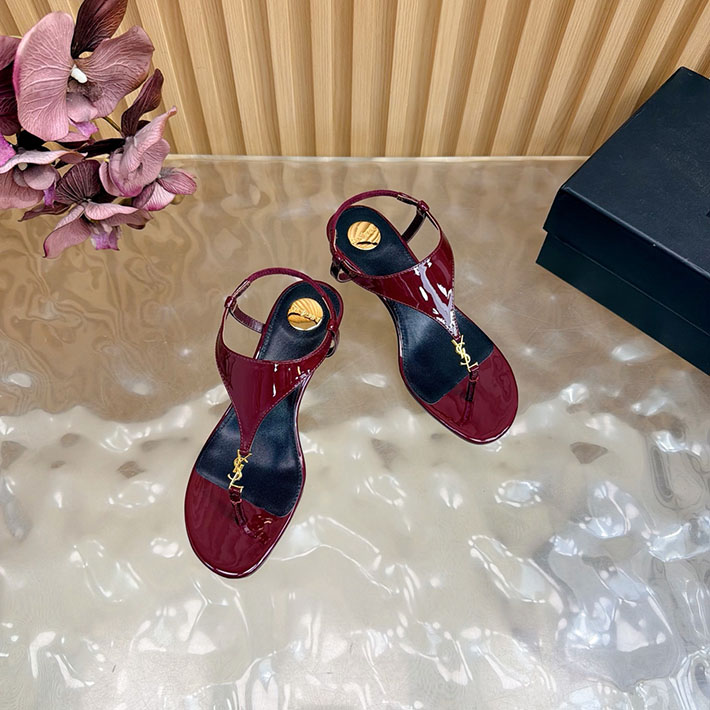 最高級サンローランスーパーコピー Saint Laurent カサンドラ サンダル スムースレザー レッド 2631204 サン ローラン サンダル レディース - 画像 (5)