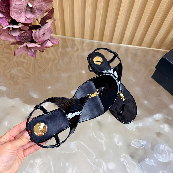 最高級サンローランスーパーコピー Saint Laurent カサンドラ サンダル スムースレザー ブラック 2631205 サン ローラン サンダル アウトレット - 画像 (3)