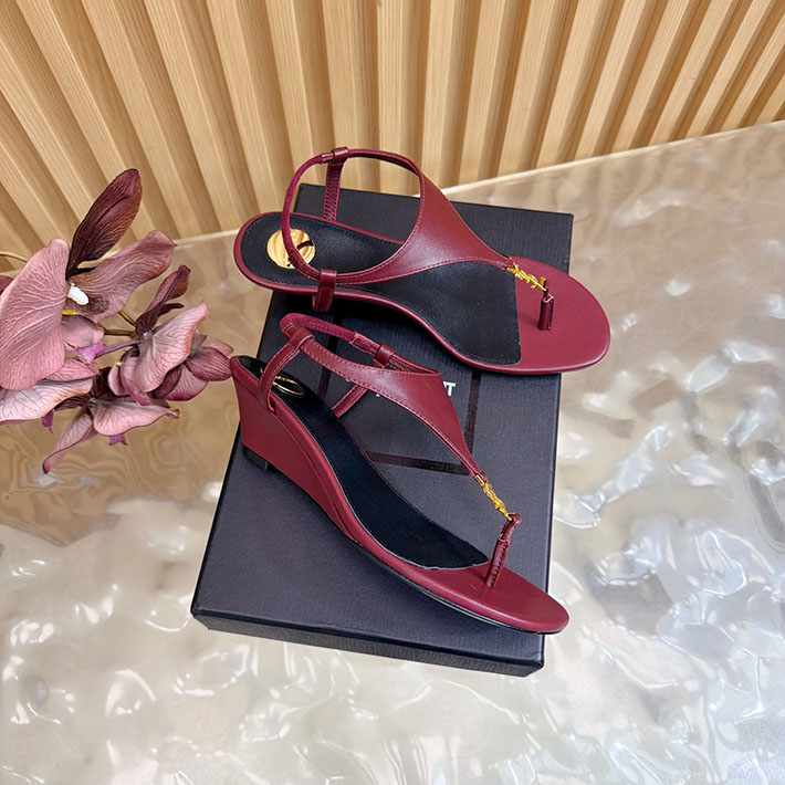 最高級サンローランスーパーコピー Saint Laurent カサンドラ サンダル スムースレザー ワインレッド 2631207 サン ローラン 靴 レディース - 画像 (11)