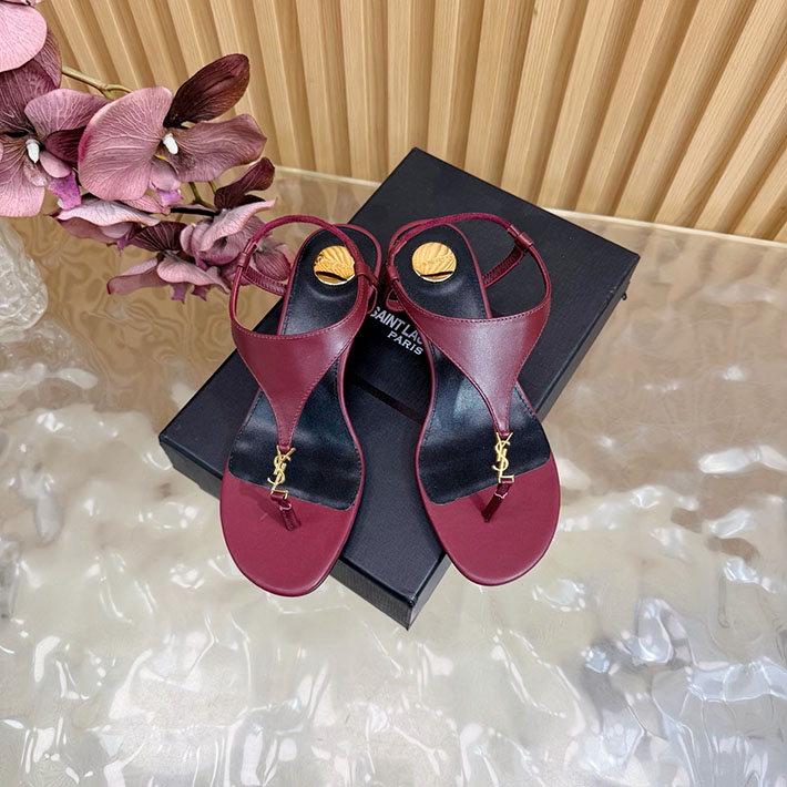 最高級サンローランスーパーコピー Saint Laurent カサンドラ サンダル スムースレザー ワインレッド 2631207 サン ローラン 靴 レディース - 画像 (10)