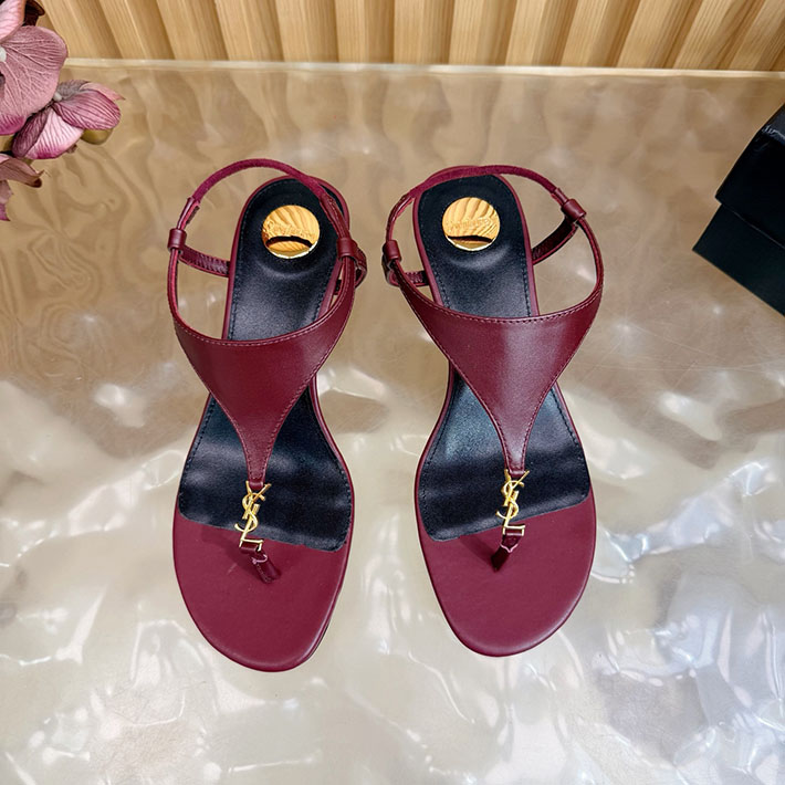 最高級サンローランスーパーコピー Saint Laurent カサンドラ サンダル スムースレザー ワインレッド 2631207 サン ローラン 靴 レディース - 画像 (8)