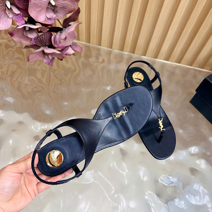 最高級サンローランスーパーコピー Saint Laurent カサンドラ サンダル スムースレザー ブラック 2631208 サン ローラン アウトレット 三田 - 画像 (3)