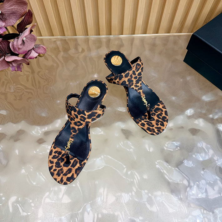 最高級サンローランスーパーコピー Saint Laurent エナメルウェッジサンダル スムースレザー レオパード 2631213 サン ローラン 靴 アウトレット - 画像 (7)