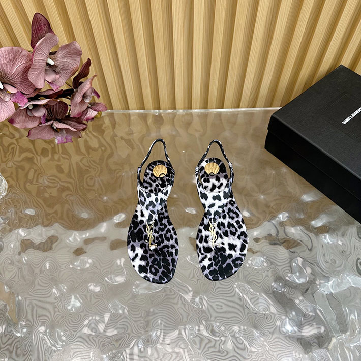 最高級サンローランスーパーコピー Saint Laurent カサンドラ サンダル レオパードグログラン ホワイト 2631215 サン ローラン サンダル レディース - 画像 (9)
