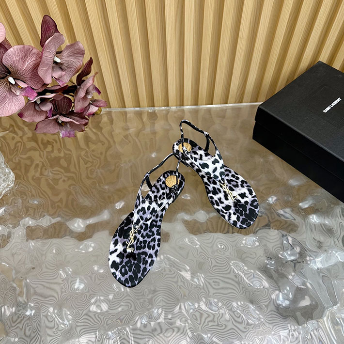 最高級サンローランスーパーコピー Saint Laurent カサンドラ サンダル レオパードグログラン ホワイト 2631215 サン ローラン サンダル レディース - 画像 (8)