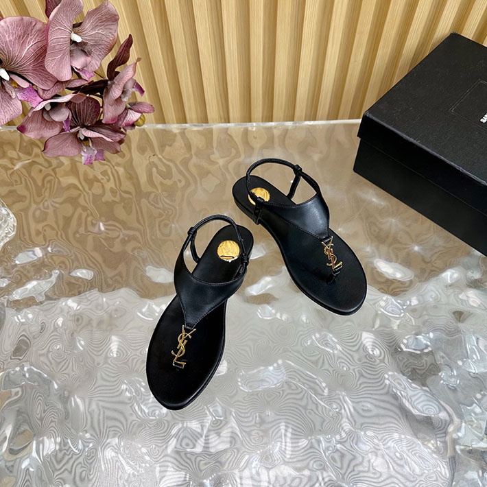 最高級サンローランスーパーコピー Saint Laurent カサンドラ レディース フラットシューズ ブラック 2631217 サン ローラン サンダル レディース - 画像 (8)