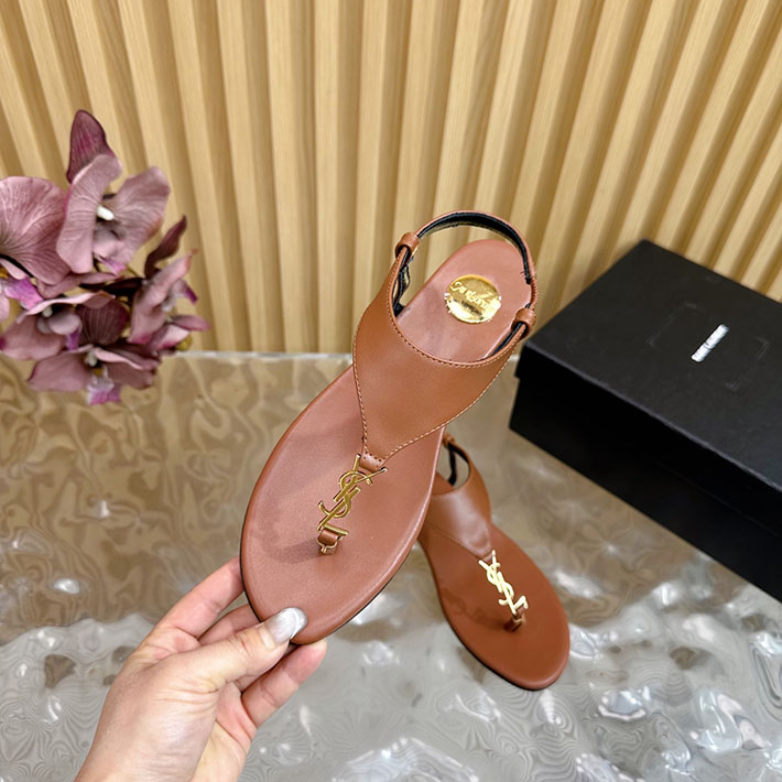 最高級サンローランスーパーコピー Saint Laurent カサンドラ レディース フラットシューズ ブラウン 2631218 サン ローラン 靴 レディース - 画像 (6)