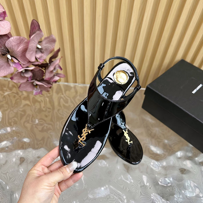 最高級サンローランスーパーコピー Saint Laurent カサンドラ レディース フラットシューズ ブラック 2631219 サン ローラン 靴 アウトレット - 画像 (7)