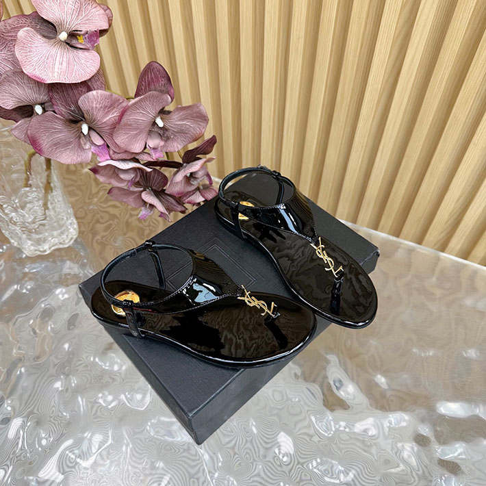 最高級サンローランスーパーコピー Saint Laurent カサンドラ レディース フラットシューズ ブラック 2631219 サン ローラン 靴 アウトレット - 画像 (4)