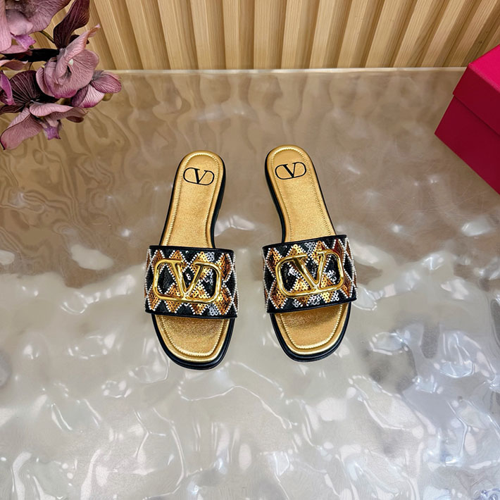 最高級ヴァレンティノスーパーコピー VALENTINO Vロゴ シグネチャー サンダル 2026新作 ゴールド 2631229 ヴァレンティノ サンダル アウトレット - 画像 (7)