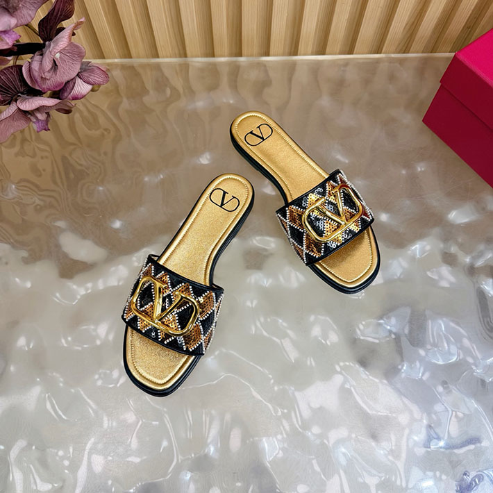 最高級ヴァレンティノスーパーコピー VALENTINO Vロゴ シグネチャー サンダル 2026新作 ゴールド 2631229 ヴァレンティノ サンダル アウトレット - 画像 (5)