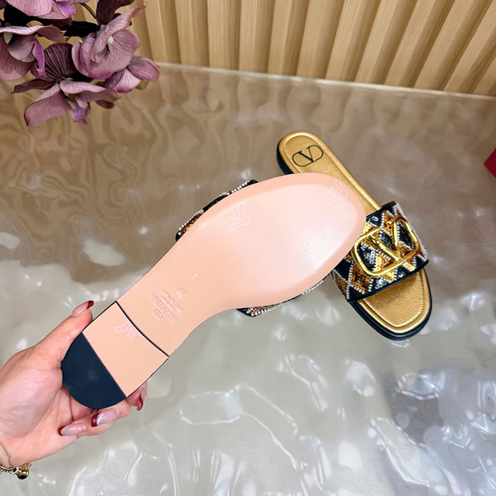 最高級ヴァレンティノスーパーコピー VALENTINO Vロゴ シグネチャー サンダル 2026新作 ゴールド 2631229 ヴァレンティノ サンダル アウトレット - 画像 (2)