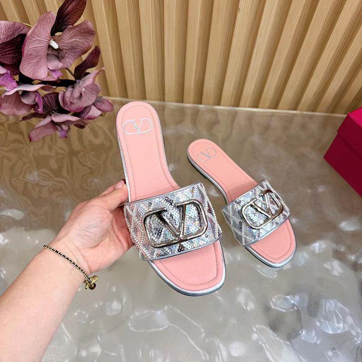 最高級ヴァレンティノスーパーコピー VALENTINO Vロゴ シグネチャー サンダル 2026新作 ピンク 2631231 ヴァレンティノ 靴 レディース - 画像 (6)