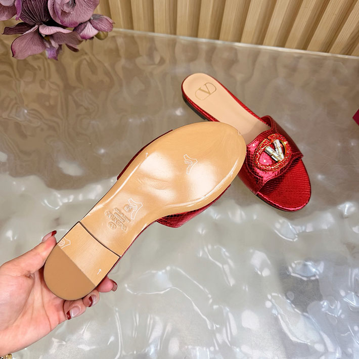 最高級ヴァレンティノスーパーコピー VALENTINO サンダル Vロゴ レディース 2026年春夏 新作 レッド 2631233 ヴァレンティノ サンダル アウトレット - 画像 (4)