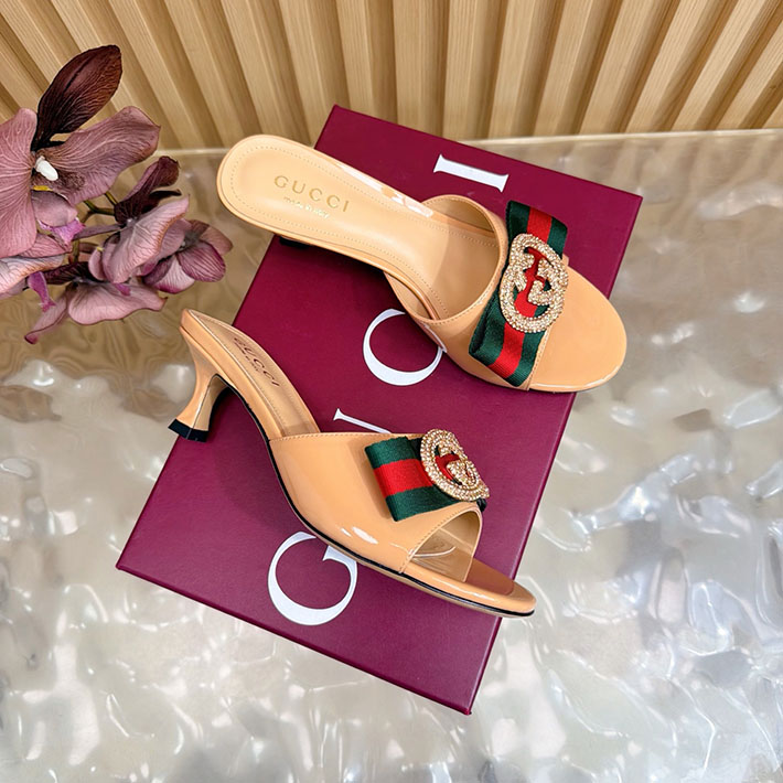 グッチ直営アウトレット店 GUCCI 2026年春夏 新作 サンダル ミュール シェリーライン ベージュ 2631243 グッチ サンダル アウトレット - 画像 (9)