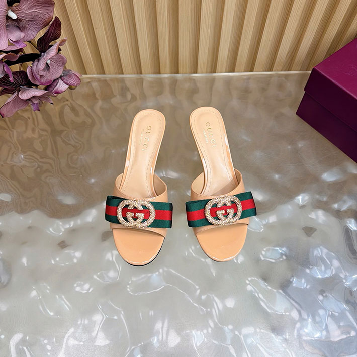 グッチ直営アウトレット店 GUCCI 2026年春夏 新作 サンダル ミュール シェリーライン ベージュ 2631243 グッチ サンダル アウトレット - 画像 (8)