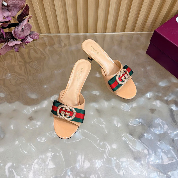 グッチ直営アウトレット店 GUCCI 2026年春夏 新作 サンダル ミュール シェリーライン ベージュ 2631243 グッチ サンダル アウトレット - 画像 (6)