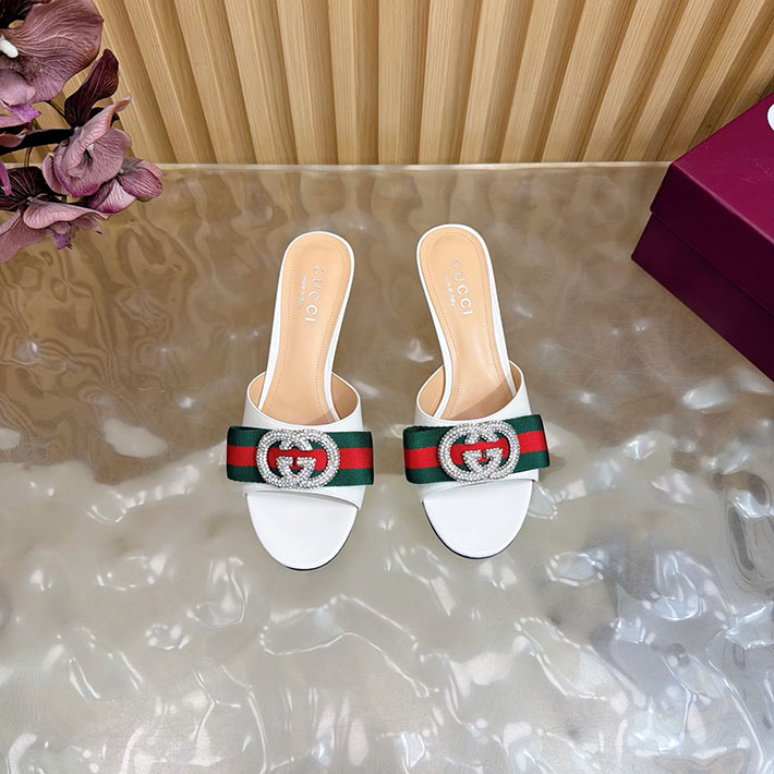 グッチ直営アウトレット店 GUCCI 2026年春夏 新作 サンダル ミュール シェリーライン ホワイト 2631245 グッチ 靴 アウトレット - 画像 (8)