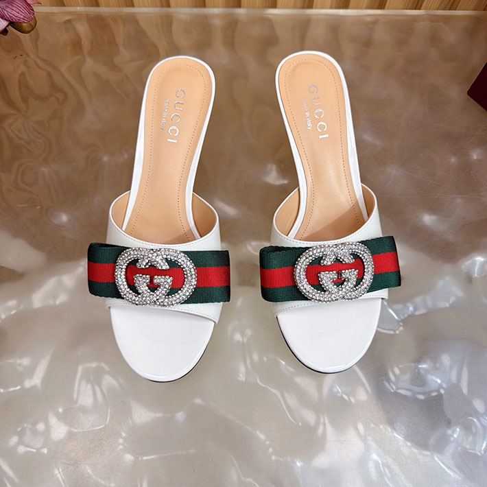 グッチ直営アウトレット店 GUCCI 2026年春夏 新作 サンダル ミュール シェリーライン ホワイト 2631245 グッチ 靴 アウトレット - 画像 (7)