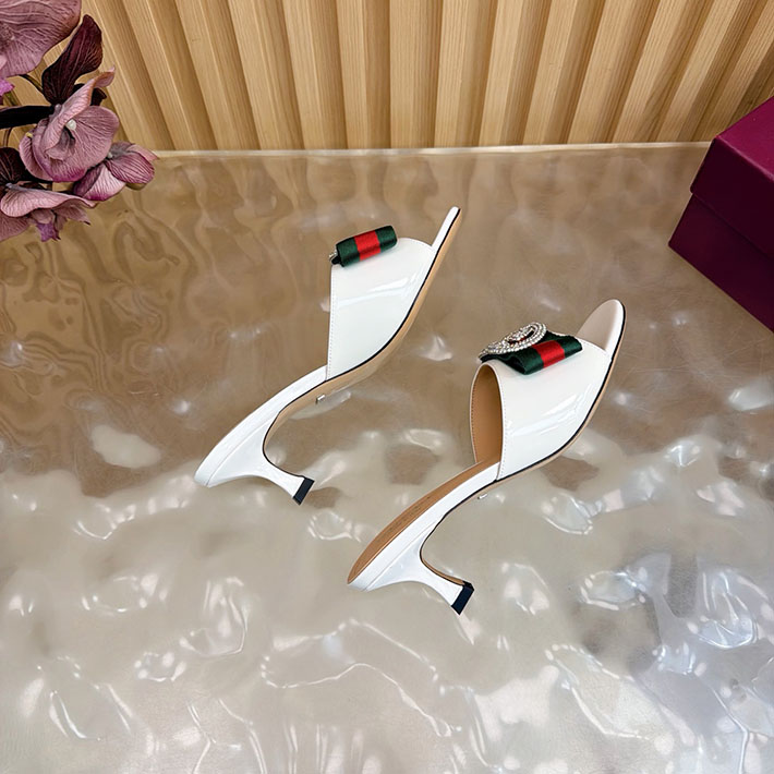 グッチ直営アウトレット店 GUCCI 2026年春夏 新作 サンダル ミュール シェリーライン ホワイト 2631245 グッチ 靴 アウトレット - 画像 (6)