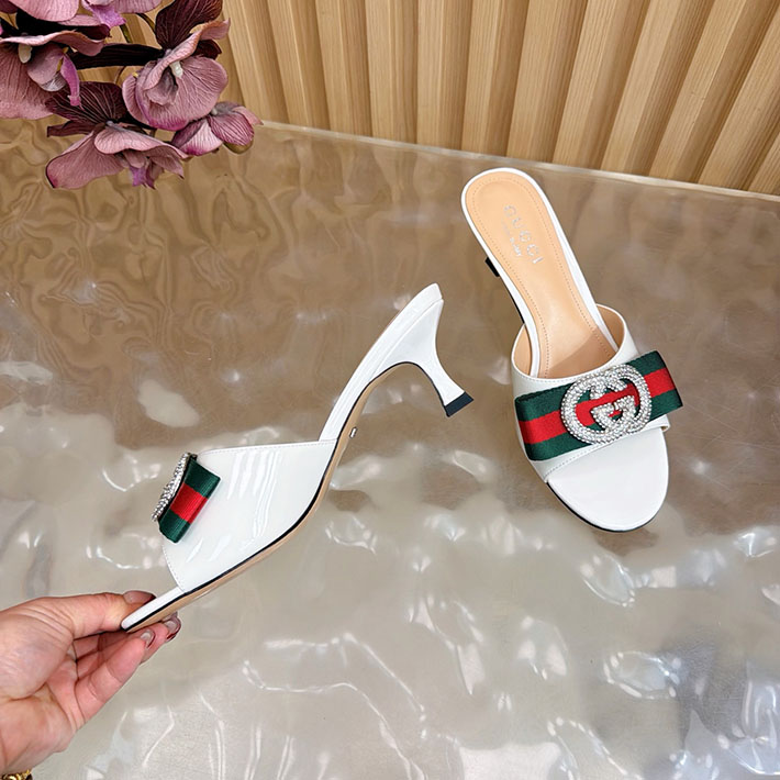 グッチ直営アウトレット店 GUCCI 2026年春夏 新作 サンダル ミュール シェリーライン ホワイト 2631245 グッチ 靴 アウトレット - 画像 (2)