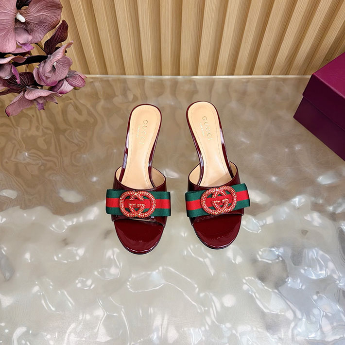 グッチ直営アウトレット店 GUCCI 2026年春夏 新作 サンダル ミュール シェリーライン レッド 2631246 グッチ 靴 サンダル - 画像 (8)