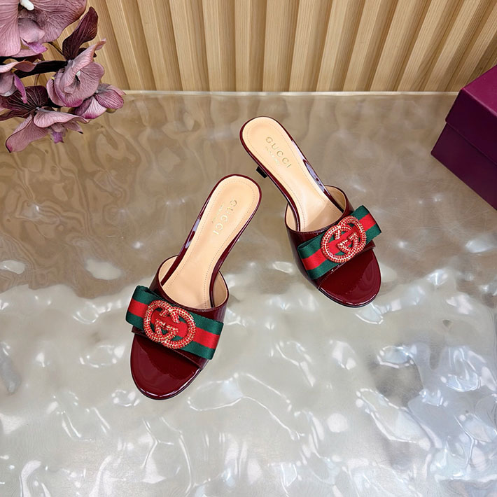 グッチ直営アウトレット店 GUCCI 2026年春夏 新作 サンダル ミュール シェリーライン レッド 2631246 グッチ 靴 サンダル - 画像 (6)