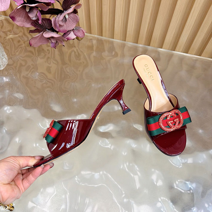グッチ直営アウトレット店 GUCCI 2026年春夏 新作 サンダル ミュール シェリーライン レッド 2631246 グッチ 靴 サンダル - 画像 (5)
