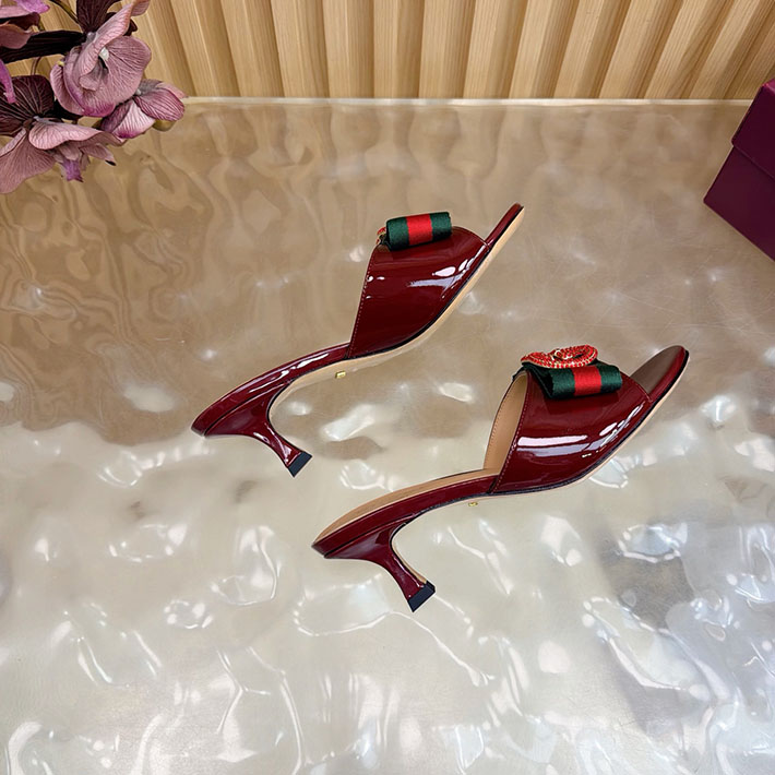 グッチ直営アウトレット店 GUCCI 2026年春夏 新作 サンダル ミュール シェリーライン レッド 2631246 グッチ 靴 サンダル - 画像 (3)