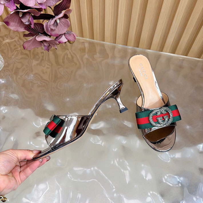 グッチ直営アウトレット店 GUCCI 2026年春夏 新作 サンダル ミュール シェリーライン ブラウン 2631248 グッチ サンダル 安い - 画像 (5)