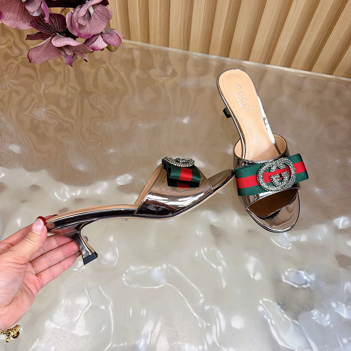 グッチ直営アウトレット店 GUCCI 2026年春夏 新作 サンダル ミュール シェリーライン ブラウン 2631248 グッチ サンダル 安い - 画像 (4)