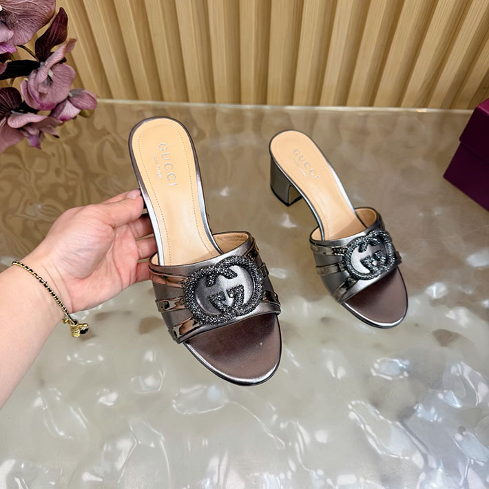 グッチ直営アウトレット店 GUCCI 2026年春夏 新作 インターロッキングG カットアウトサンダル 2631258 グッチ サンダル 安い - 画像 (2)