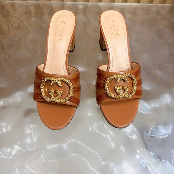 グッチ直営アウトレット店 GUCCI 2026年春夏 新作 インターロッキングG カットアウトサンダル ブラウン 2631259 グッチ サンダル レディース - 画像 (6)