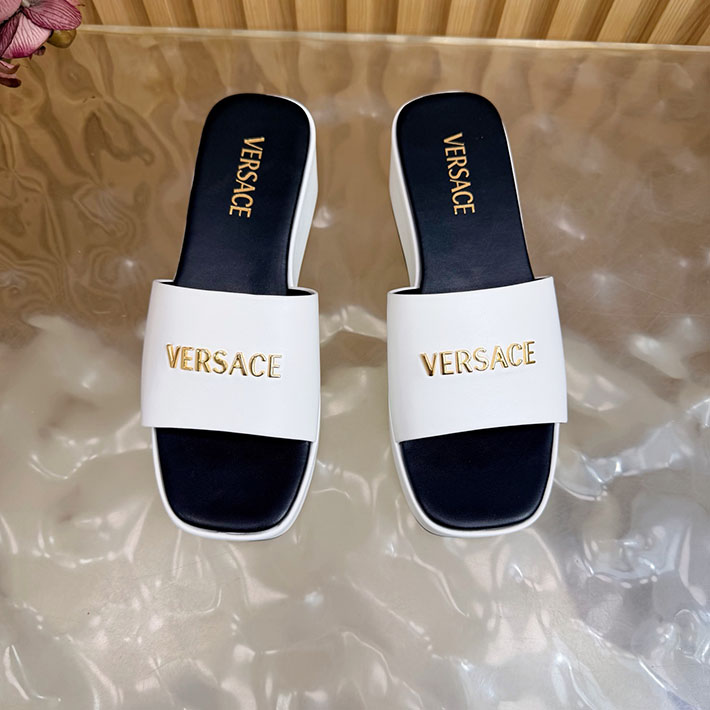 最高級ヴェルサーチェスーパーコピー VERSACE 2026年春夏 新作 Logo 60mm ミュール サンダル ホワイト 2631262 ヴェルサーチ サンダル 新作 - 画像 (6)
