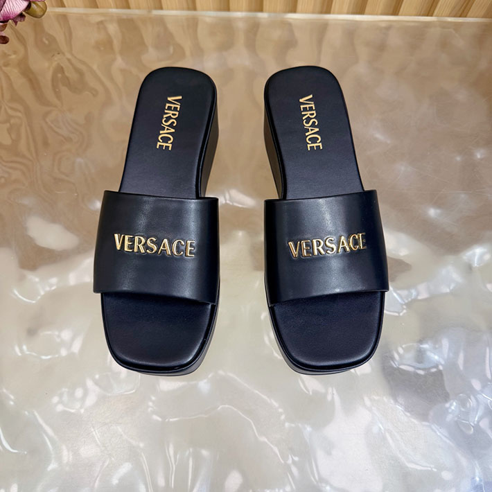 最高級ヴェルサーチェスーパーコピー VERSACE 2026年春夏 新作 Logo 60mm ミュール サンダル ブラック 2631263 ヴェルサーチ サンダル 定価 - 画像 (6)
