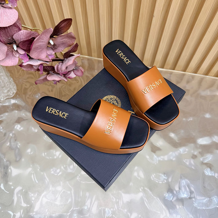 最高級ヴェルサーチェスーパーコピー VERSACE 2026年春夏 新作 Logo 60mm ミュール サンダル オレンジ 2631269 ヴェルサーチ 靴 アウトレット - 画像 (8)