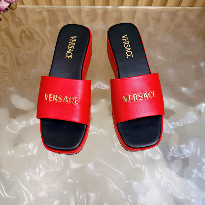 最高級ヴェルサーチェスーパーコピー VERSACE 2026年春夏 新作 Logo 60mm ミュール サンダル レッド 2631271 ヴェルサーチ 靴 定価 - 画像 (6)