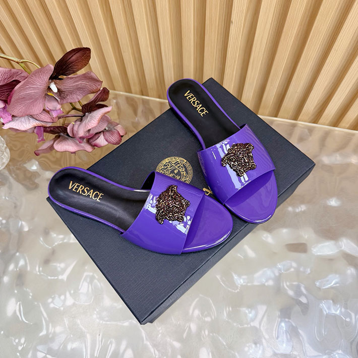 最高級ヴェルサーチェスーパーコピー VERSACE レザーサンダル 本革 2026新作 通販 バイオレット 2631292 ヴェルサーチ アウトレット 値段 - 画像 (9)