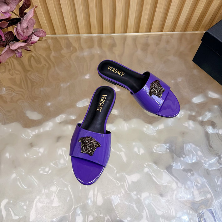 最高級ヴェルサーチェスーパーコピー VERSACE レザーサンダル 本革 2026新作 通販 バイオレット 2631292 ヴェルサーチ アウトレット 値段 - 画像 (5)
