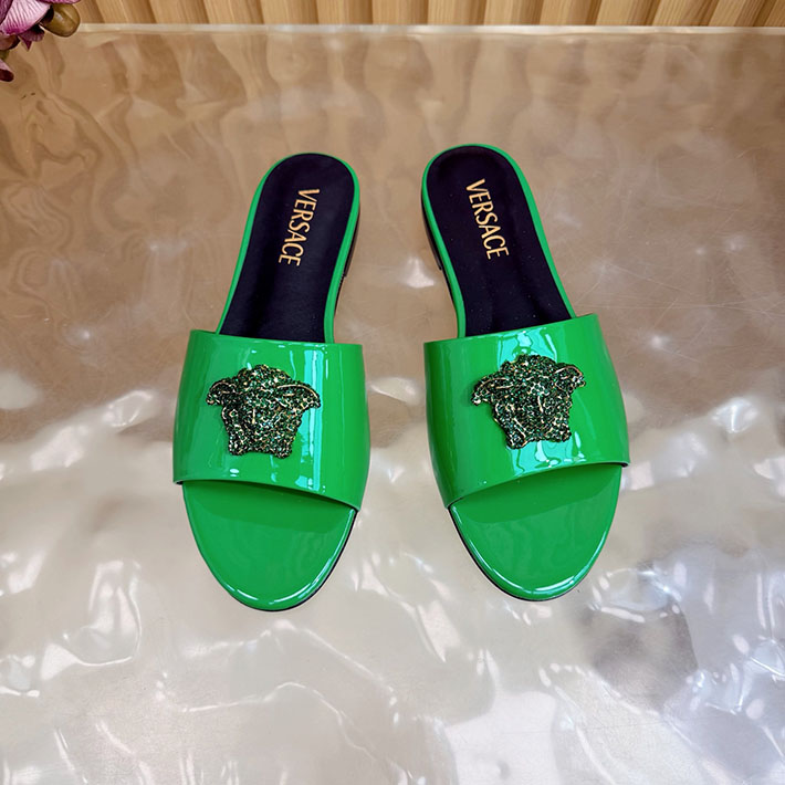 最高級ヴェルサーチェスーパーコピー VERSACE レザーサンダル 本革 2026新作 通販 グリーン 2631293 ヴェルサーチ アウトレット 店舗 - 画像 (6)