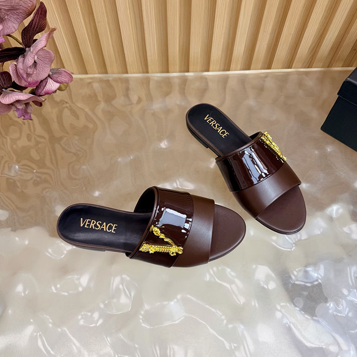 最高級ヴェルサーチェスーパーコピー VERSACE 2026年最新 特集 レディース 夏サンダル 茶色 2631296 ヴェルサーチ アウトレット 木更津 - 画像 (3)