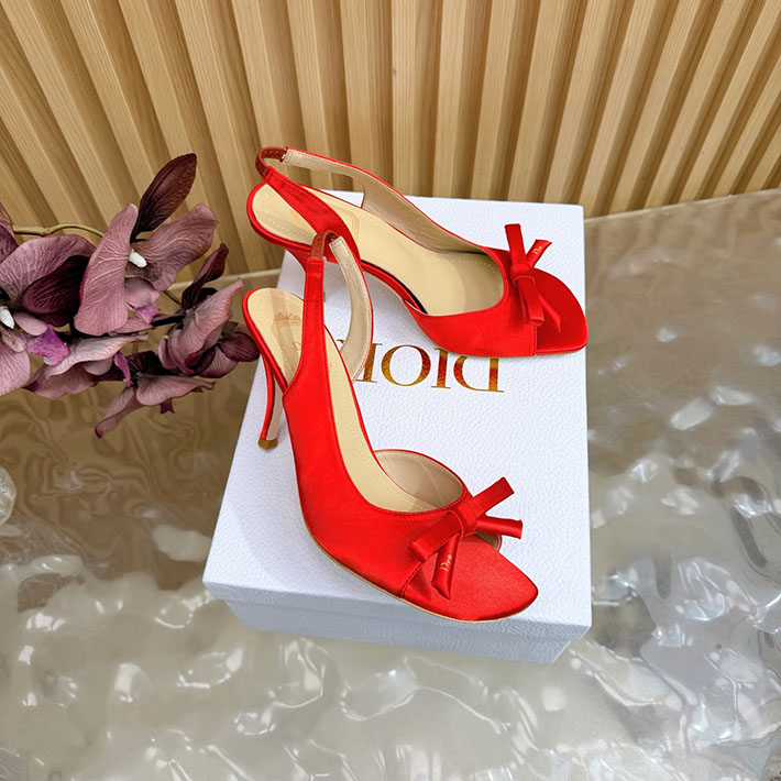 最高級ディオールスーパーコピー Dior 2026年最新 ヒール スリングバックサンダル レッド 2631311 ディオール サンダル 安い - 画像 (9)