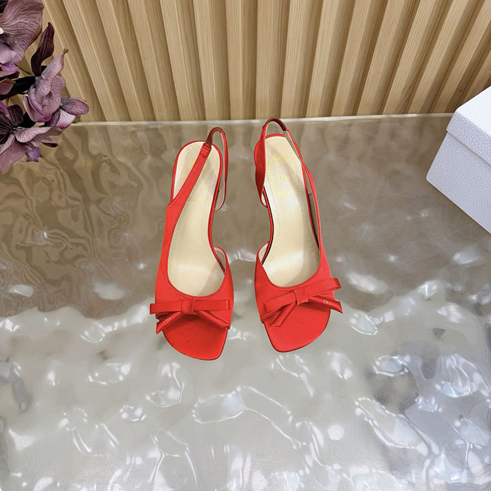 最高級ディオールスーパーコピー Dior 2026年最新 ヒール スリングバックサンダル レッド 2631311 ディオール サンダル 安い - 画像 (7)