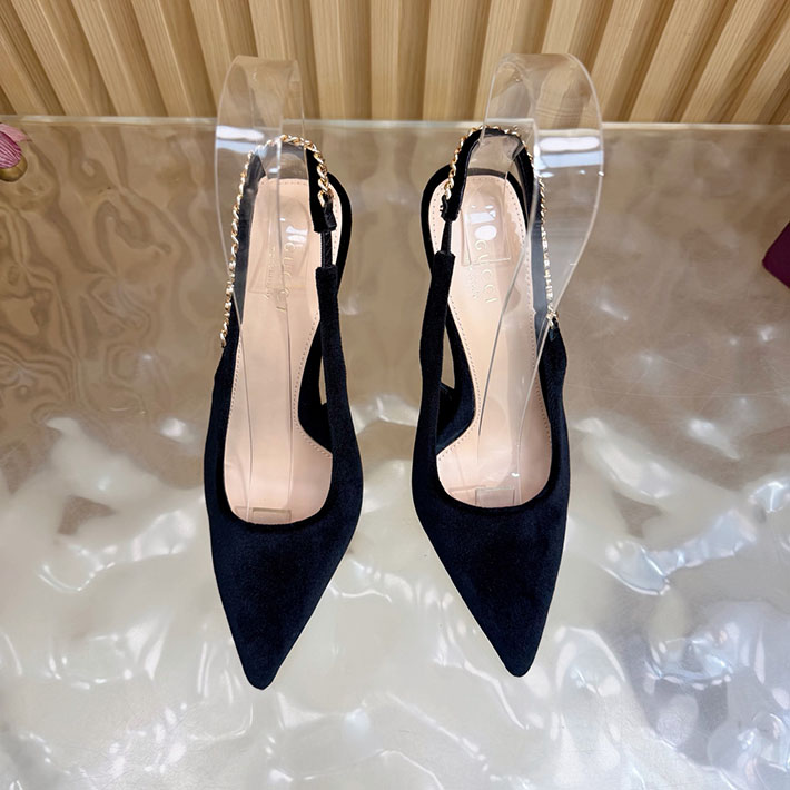グッチ直営アウトレット店 GUCCI 2026年 新作 ヒール シューズ 靴 レディース ミュール ブラック 2631335 グッチ ミュール レディース - 画像 (6)