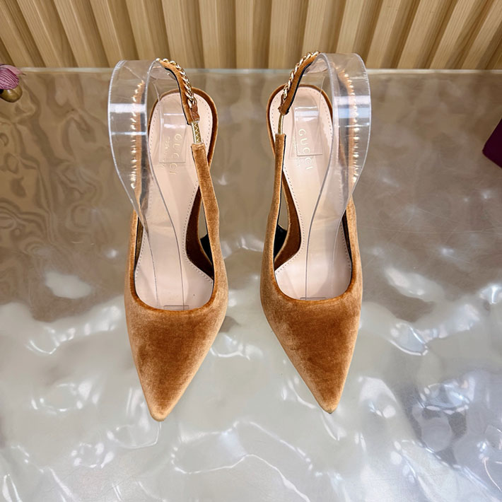 グッチ直営アウトレット店 GUCCI 2026年 新作 ヒール シューズ 靴 レディース ミュール ブラウン 2631336 グッチ サンダル レディース - 画像 (6)
