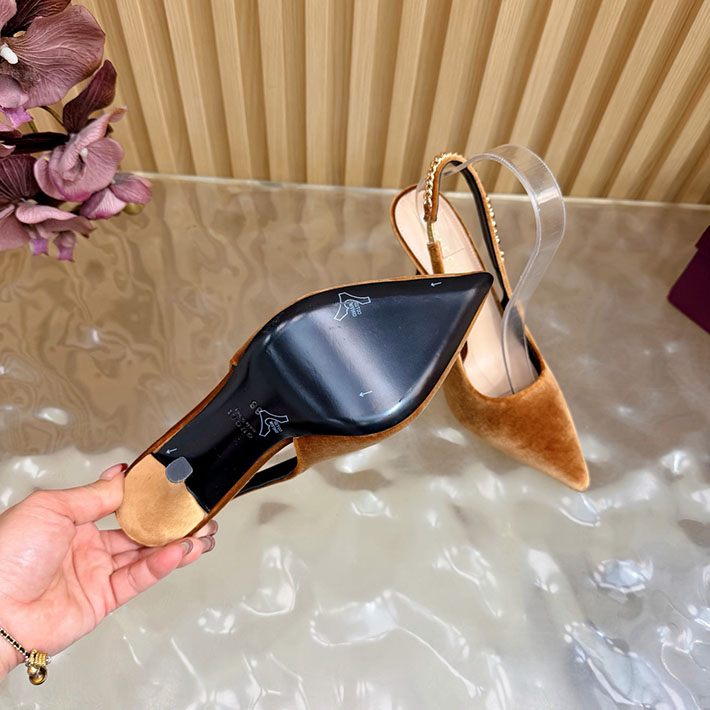 グッチ直営アウトレット店 GUCCI 2026年 新作 ヒール シューズ 靴 レディース ミュール ブラウン 2631336 グッチ サンダル レディース - 画像 (2)